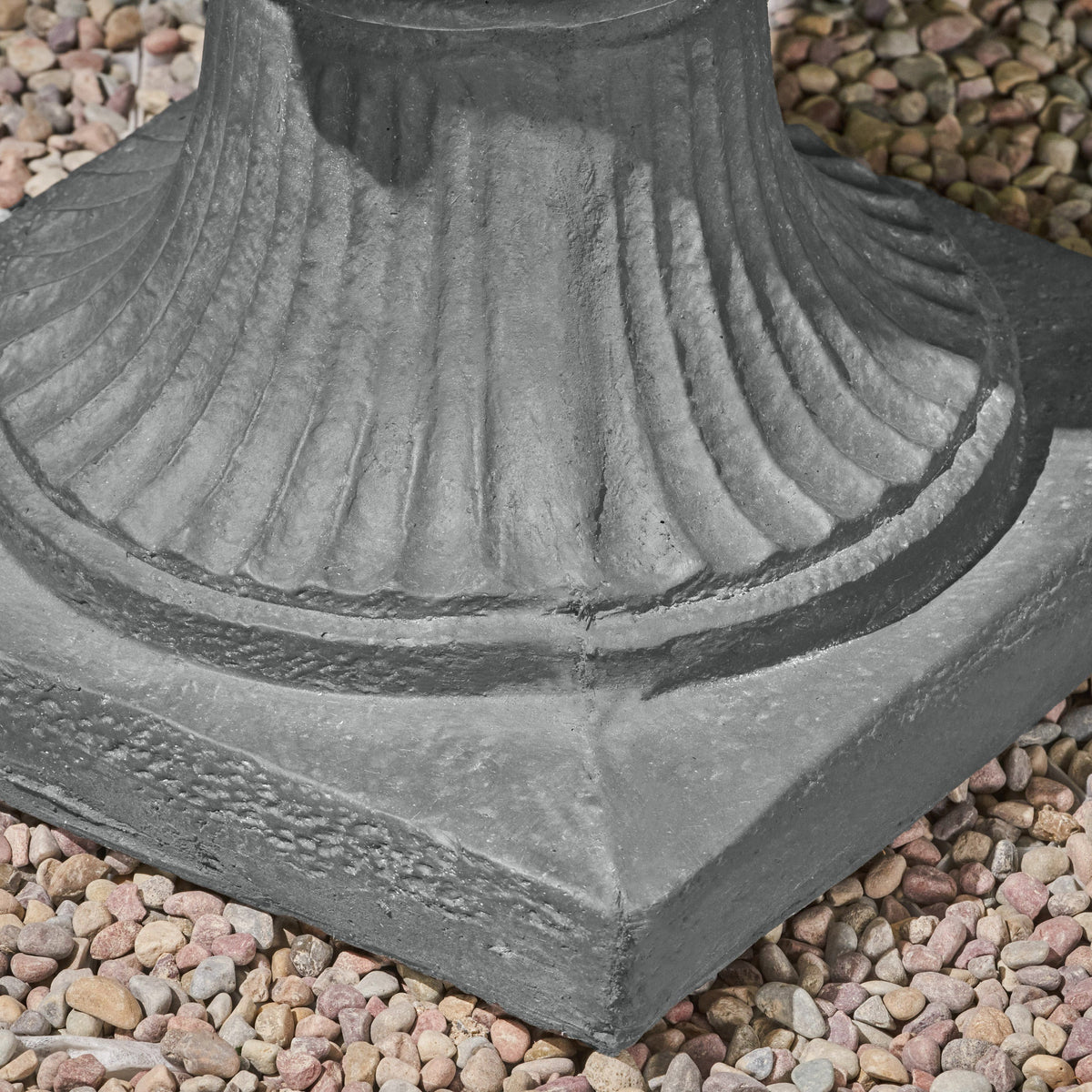 Black Classic Roman MGO Garden Urn Planter by HouseOfZazla, durable magnesium oxide material with intricate Roman design.