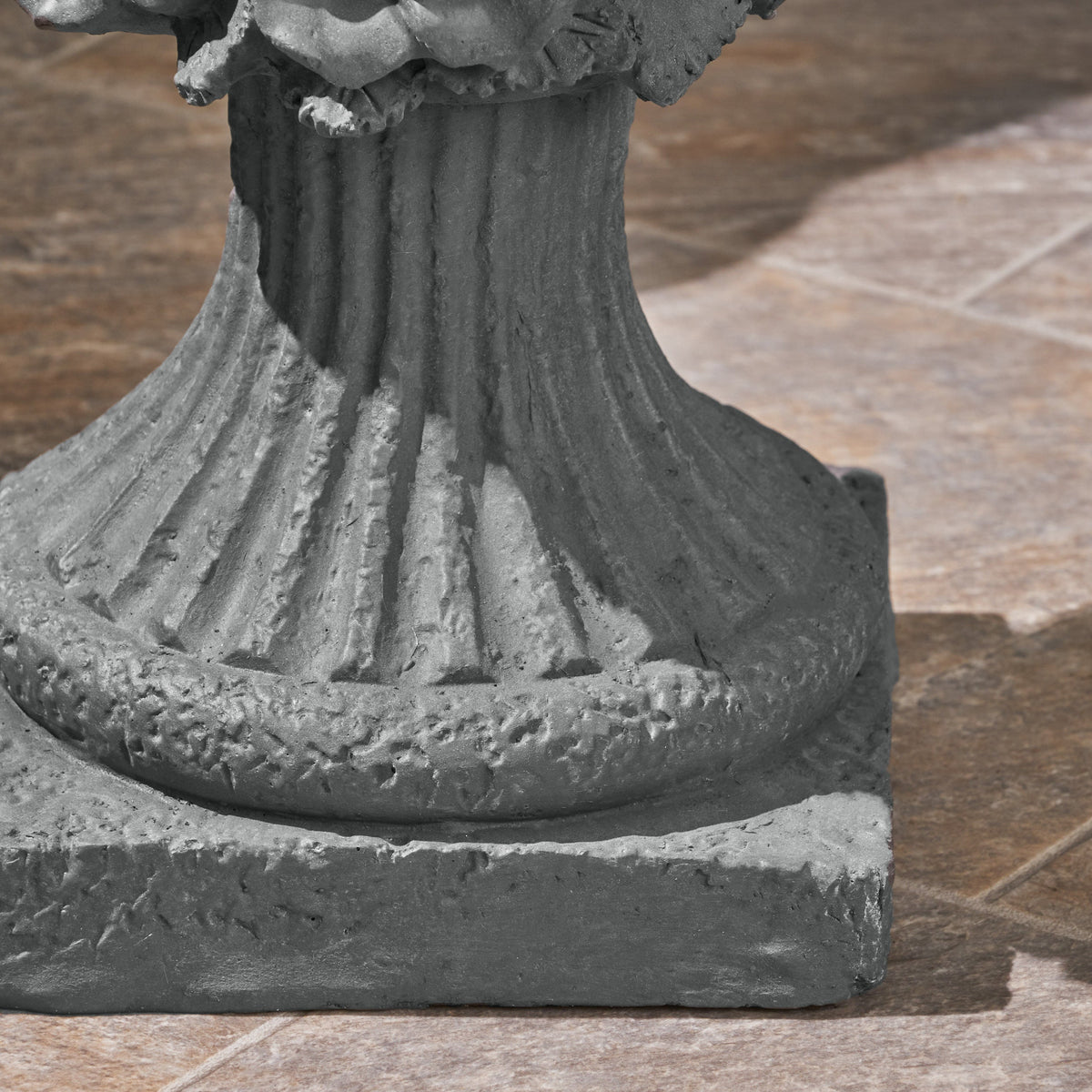 Gray MGO Garden Urn Planter by HouseOfZazla, weather-resistant outdoor planter with classic urn shape for garden or patio use.