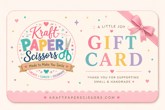 Kraft Paper Scissors Gift Card