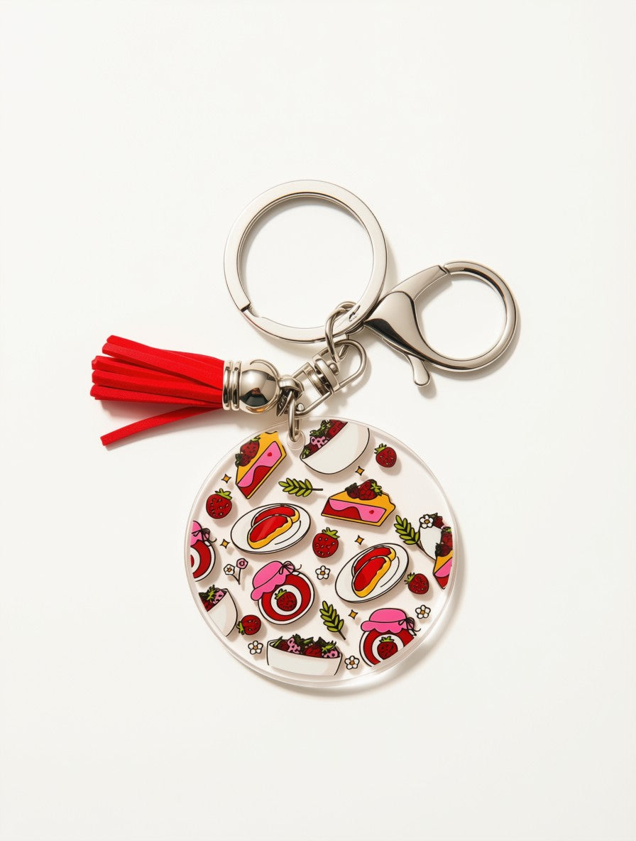 Strawberry Sweets Keychain | Cute Foodie Gift