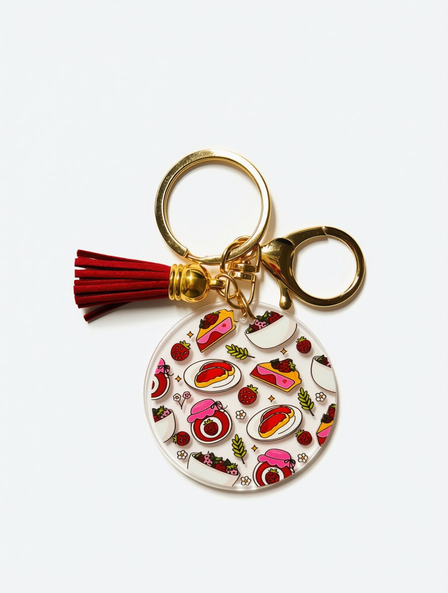 Strawberry Sweets Keychain | Cute Foodie Gift