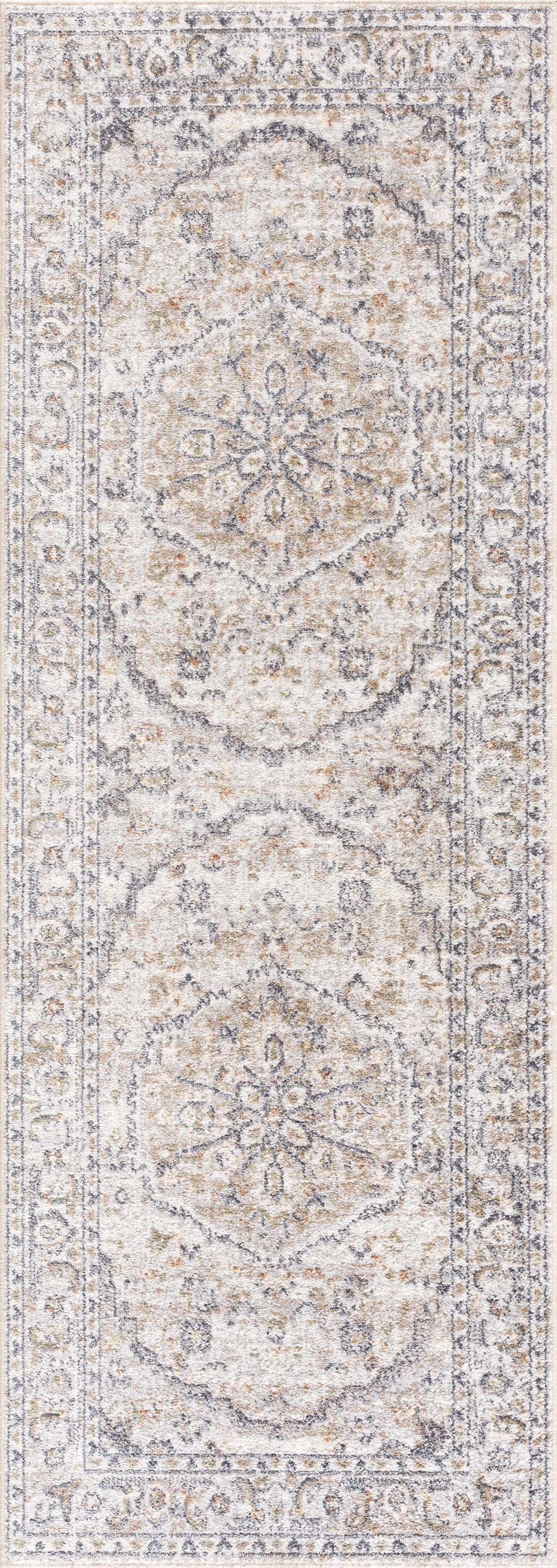 Cream washable area rug from Hauteloom featuring a stylish design, perfect for adding comfort and elegance to living spaces.