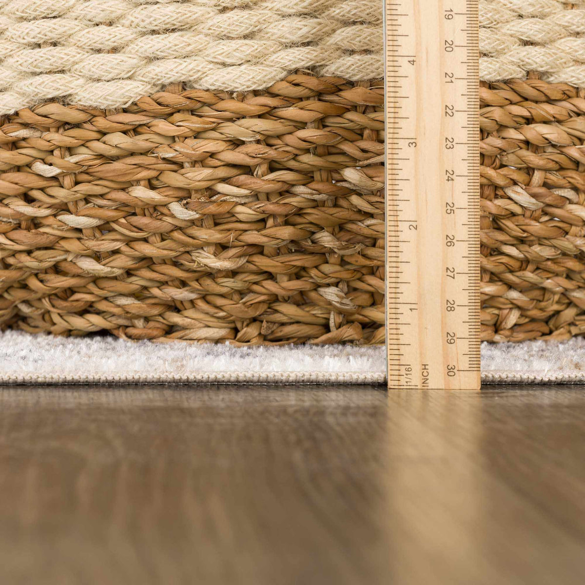 Cream Hiti washable area rug by Hauteloom with soft pile and subtle pattern, perfect for modern living spaces.