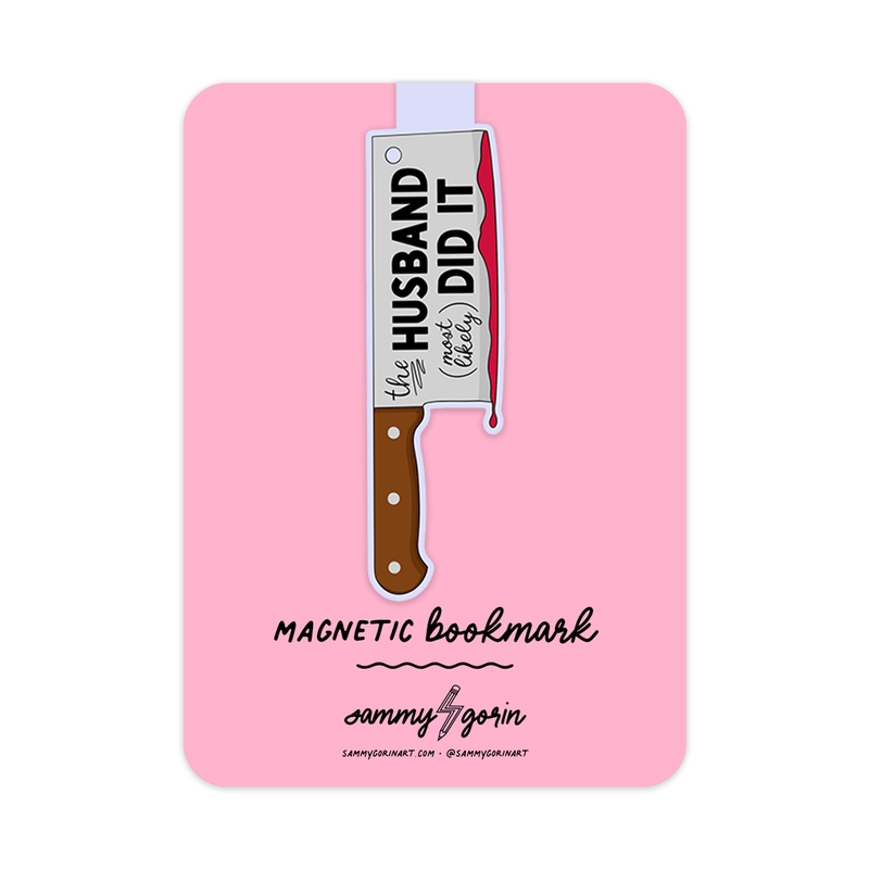 The Husband Did It, True Crime, Magnetic Bookmark