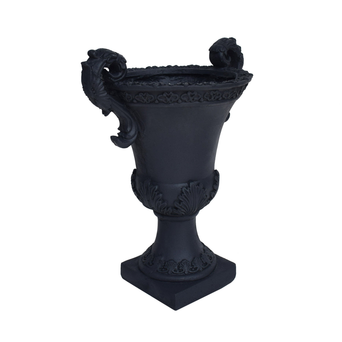 Delphine Urn Planter by HouseOfZazla featuring a classic ceramic design with a rounded body and decorative detailing.
