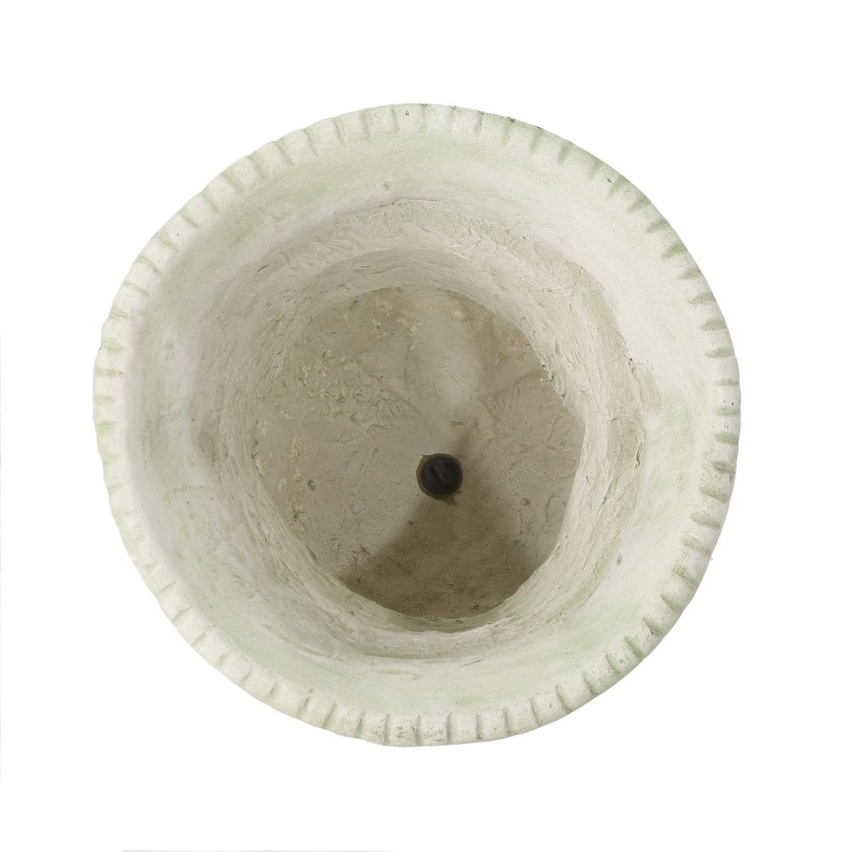 White magnesium oxide garden urn planter with a smooth finish, designed for outdoor use by HouseOfZazla.