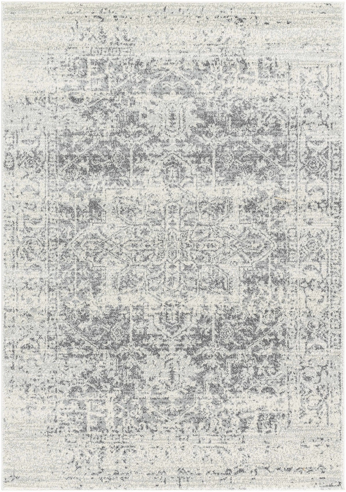 Hauteloom Rachel Area Rug featuring a modern geometric pattern in neutral tones, perfect for contemporary living spaces.