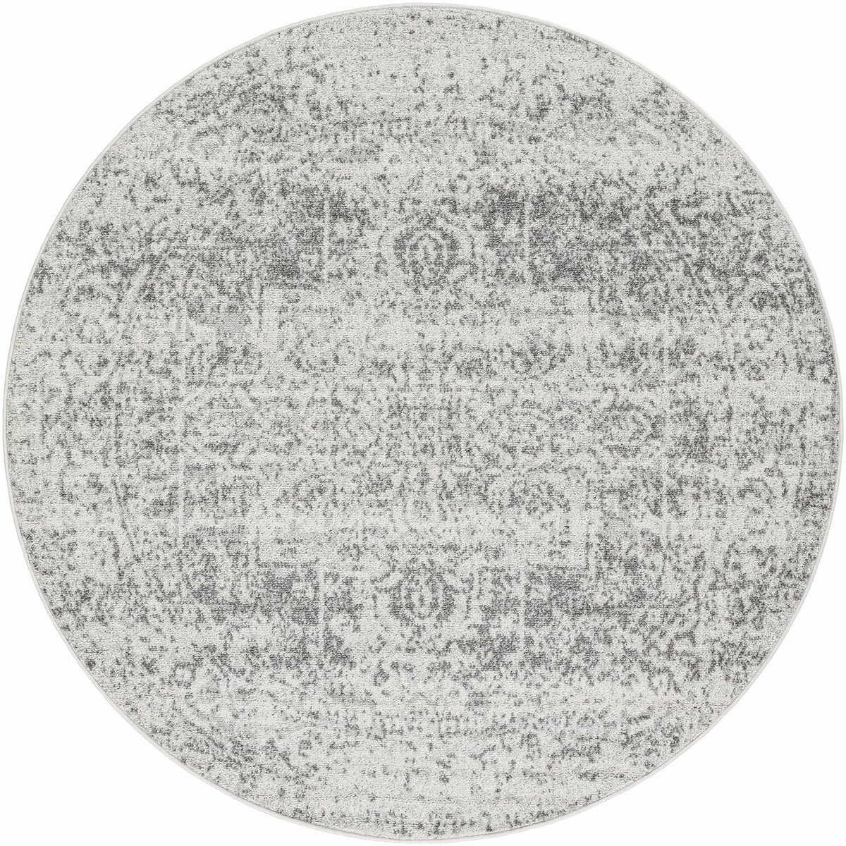 Hauteloom Rachel area rug with intricate geometric pattern in neutral tones, showcasing soft woven texture and stylish design.