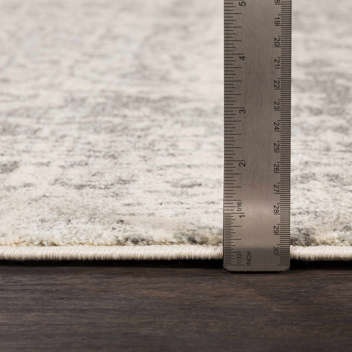Hauteloom Rachel Area Rug with soft pile, featuring a modern geometric pattern in neutral tones for contemporary home decor.