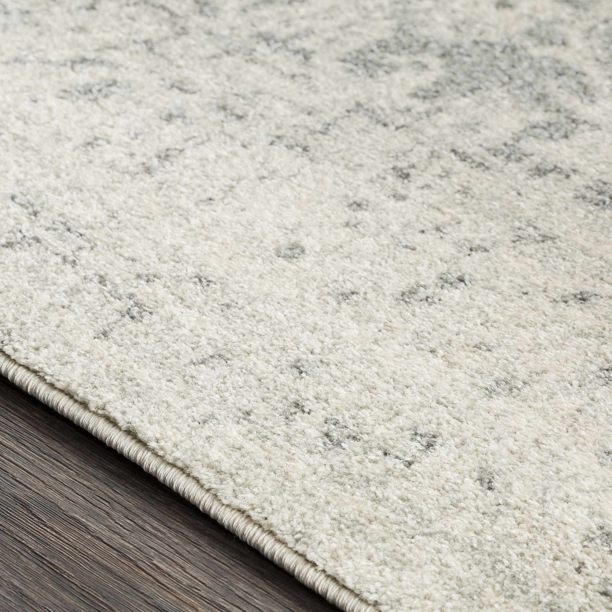 Hauteloom Rachel area rug with textured pattern in neutral tones, soft woven surface perfect for living room or bedroom decor