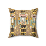 Christmas Nutcracker Soldiers pillow by BlackbirdOak, festive holiday throw pillow with decorative nutcracker design for home decor.